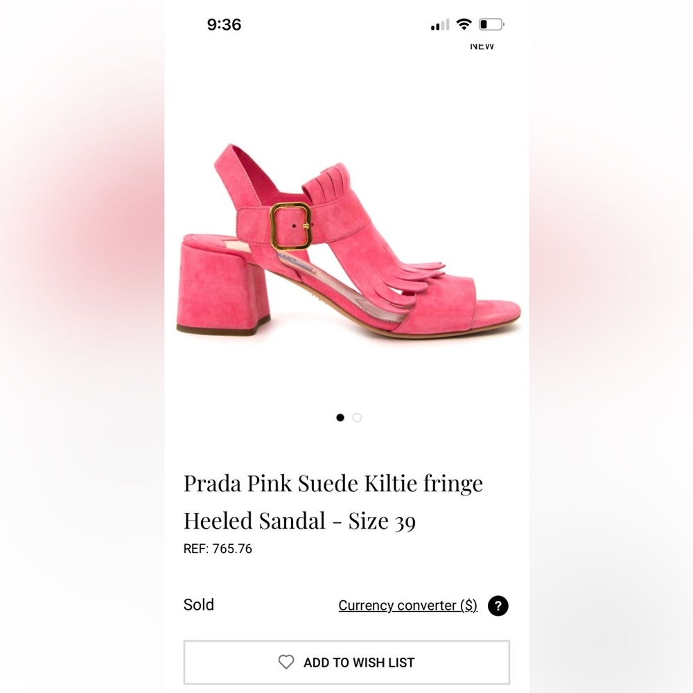 Prada suede Kiltie sandals soft pink new